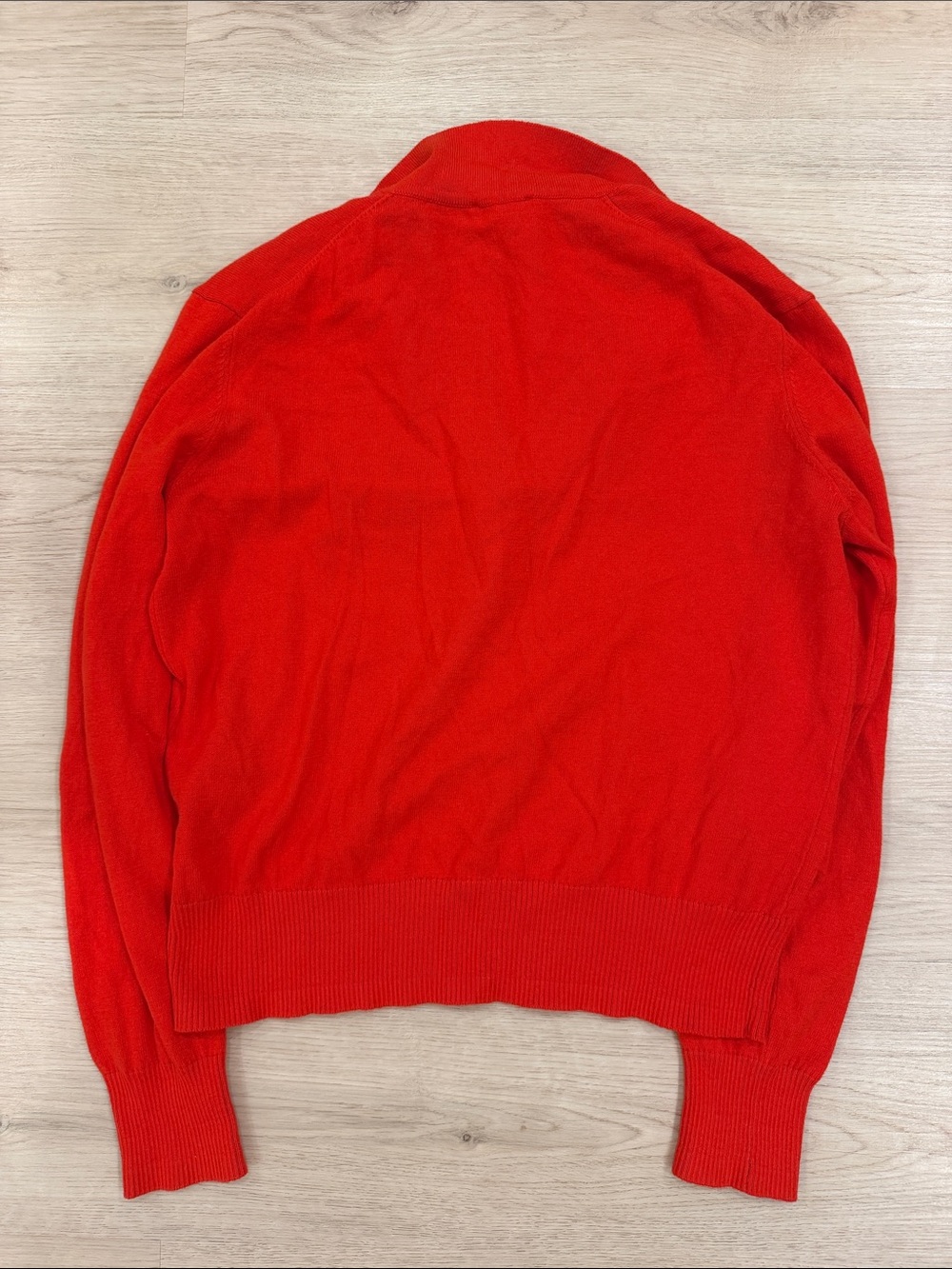 New Calvin Klein Small Women's Bright Red V-Neck Knit Sweater - Picture 6 of 6